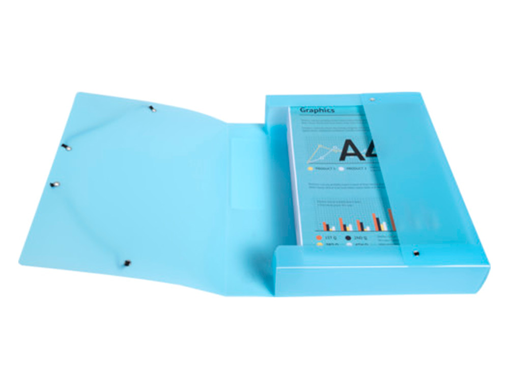 BOITE DE CLASSEMENT EXACOMPTA GAMME CHROMALINE PASTEL POLYPROPYLENE A4 240X320MM DOS 60MM.