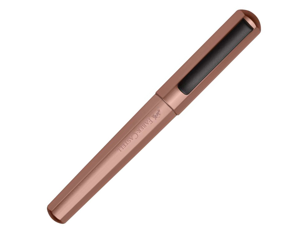 STYLO-PLUME FABER CASTELL HEXO POINTE MOYENNE EN ACIER INOXIDABLE BRONZE