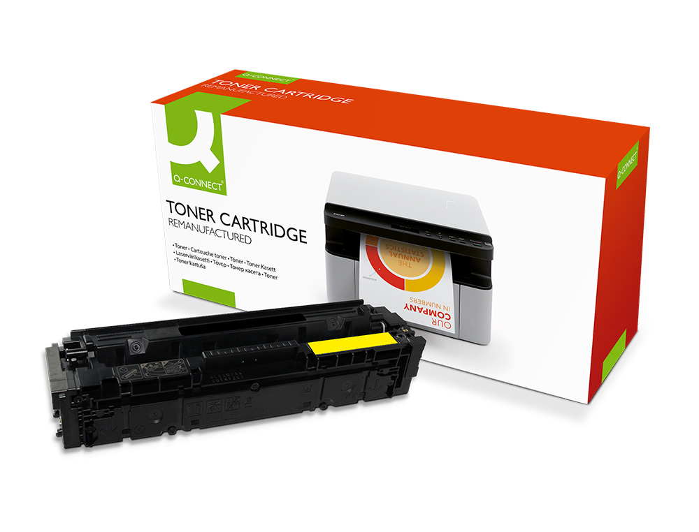TONER Q-CONNECT COMPATIBLE HP CF542X/203X HP COLOR LASERJET PRO M254 CYAN HIGH YIELD      2500P JAUNE