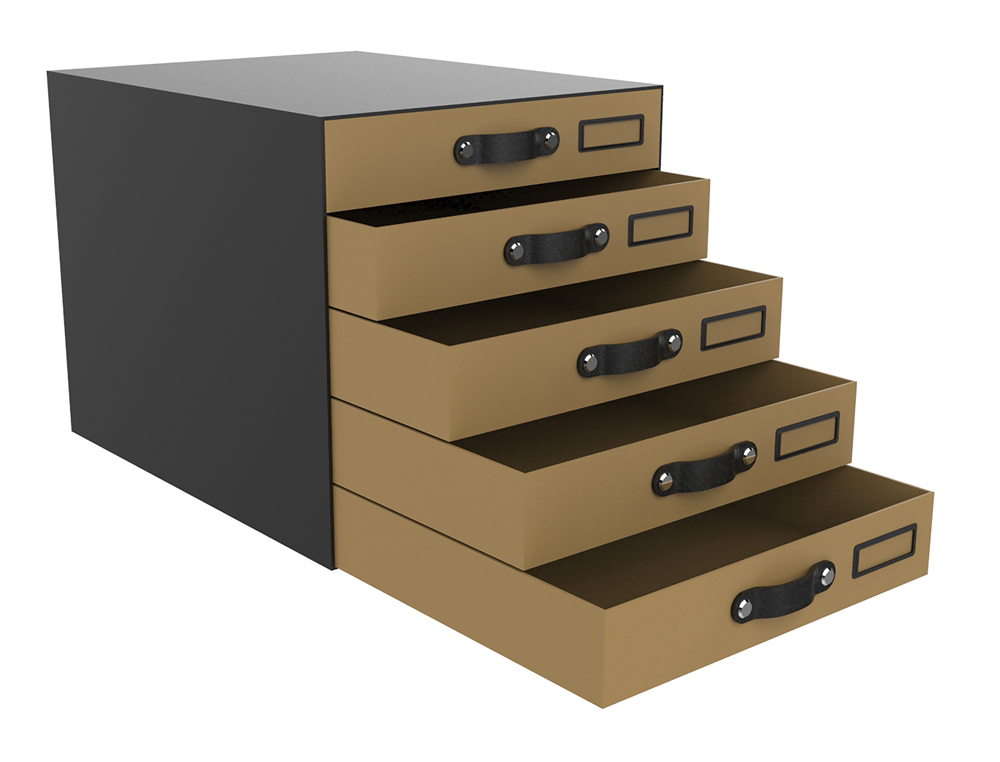 MODULE DE CLASSEMENT SAVANA OXFORD 5 TIROIRS A4+ POIGNEES ERGONOMIQUES CARTON RECYCLE