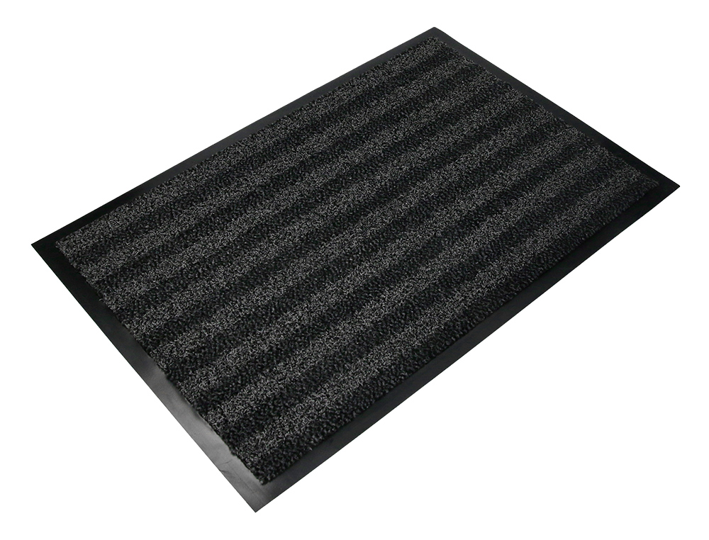 TAPIS SOL Q-CONNECT PREMIUM POUR INTERIEUR ANTIDERAPANT   FIBRE POLYPROPYLENE ET FEUTRE 60X40CM COLORIS GRIS