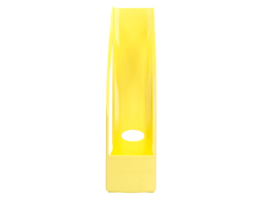 PORTE-REVUES Q-CONNECT PLASTIQUE 320X250X80MM        COLORIS JAUNE PASTEL