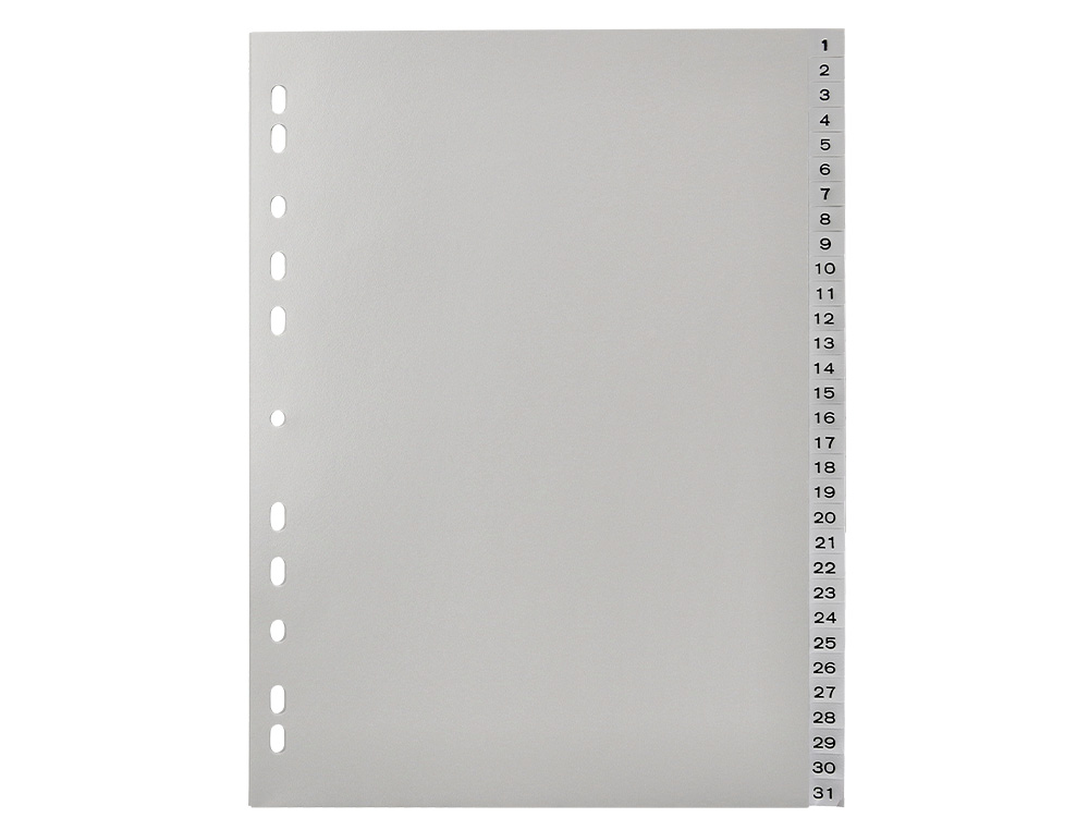 INTERCALAIRE Q-CONNECT NUMERIQUE 1-31 PLASTIQUE 31   POSITIONS A4 INDICE           MULTIPERFORE