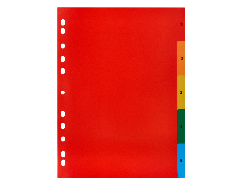 INTERCALAIRE Q-CONNECT PLASTIQUE 5 POSITIONS A4      INDICE MULTIPERFORE