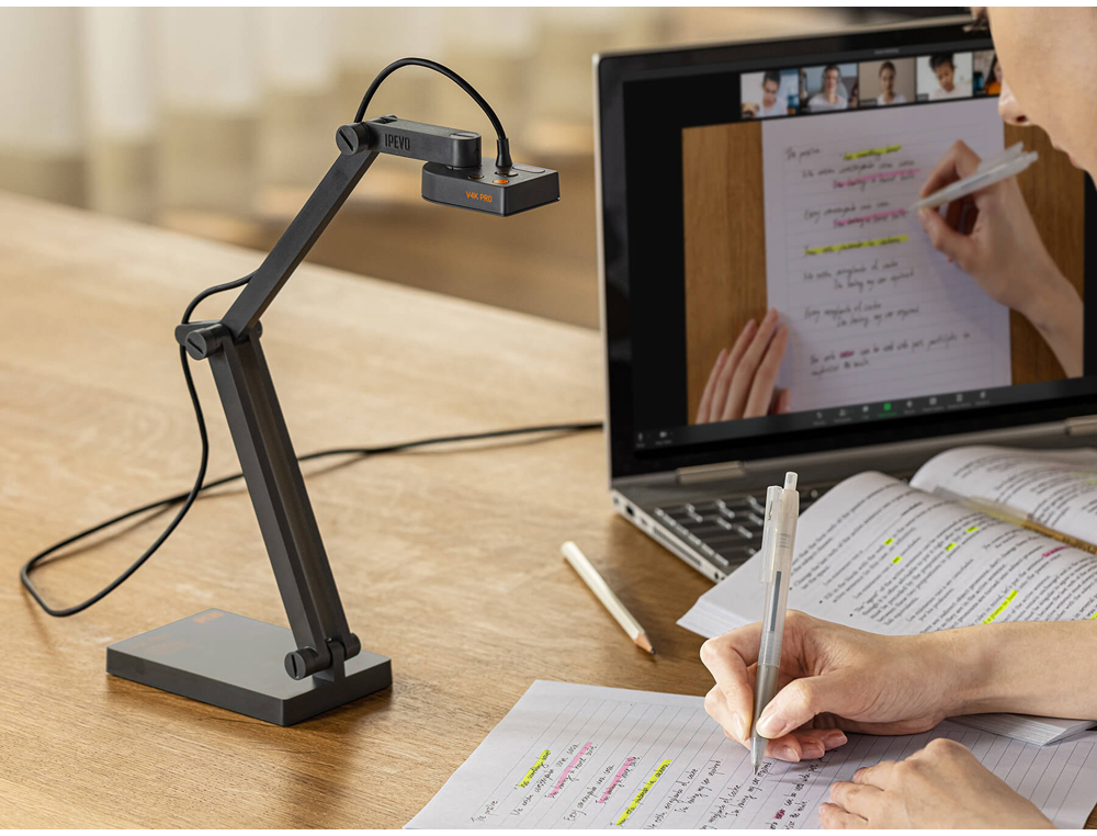 VIDEO VISUALISEUR IPEVO NUMERIQUE COULEUR 8MP 4K      AUDIO USB 2.0 COLORIS NOIR