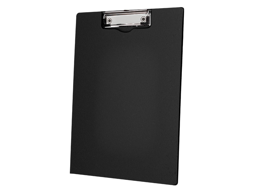 PORTE-BLOC Q-CONNECT MINICLIP SUPERIEUR DIN A4 PLASTIQUE    50% RECYCLE EPAISSEUR 2,1MM   COLORIS NOIR