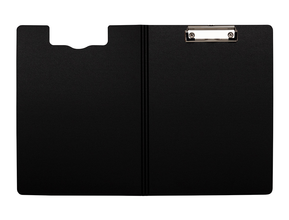 PORTE-BLOC Q-CONNECT MINICLIP SUPERIEUR DIN A4 PLASTIQUE    50% RECYCLE EPAISSEUR 2,1MM   COLORIS NOIR