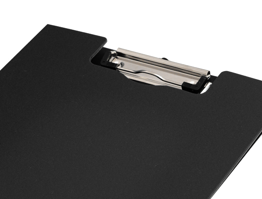 PORTE-BLOC Q-CONNECT MINICLIP SUPERIEUR DIN A4 PLASTIQUE    50% RECYCLE EPAISSEUR 2,1MM   COLORIS NOIR
