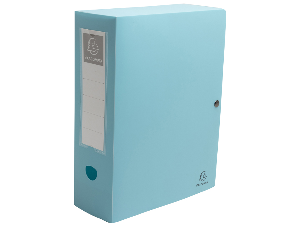 BOITE CLASSEMENT EXACOMPTA SKANDI A4 PP RECYCLE FERMETURE PRESSION DOS 100MM COLORIS ASSORTIS