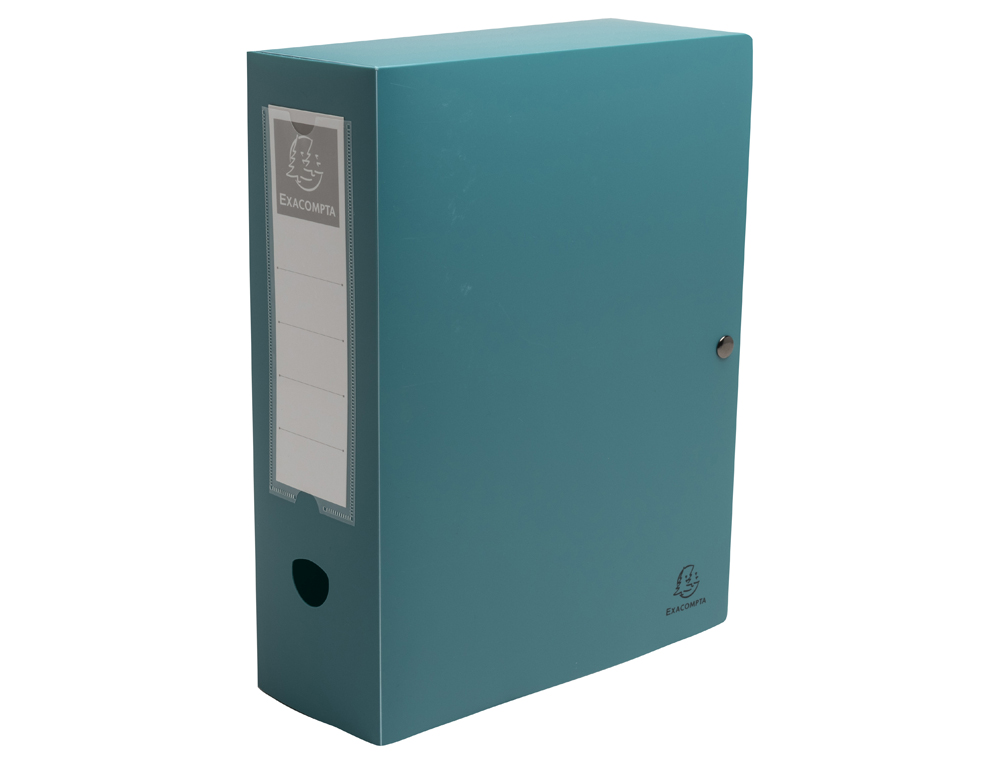 BOITE CLASSEMENT EXACOMPTA SKANDI A4 PP RECYCLE FERMETURE PRESSION DOS 100MM COLORIS ASSORTIS