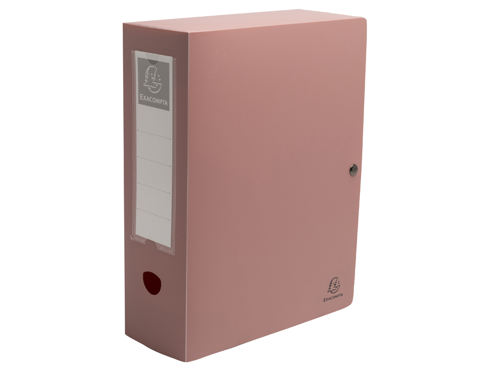 BOITE CLASSEMENT EXACOMPTA SKANDI A4 PP RECYCLE FERMETURE PRESSION DOS 100MM COLORIS ASSORTIS