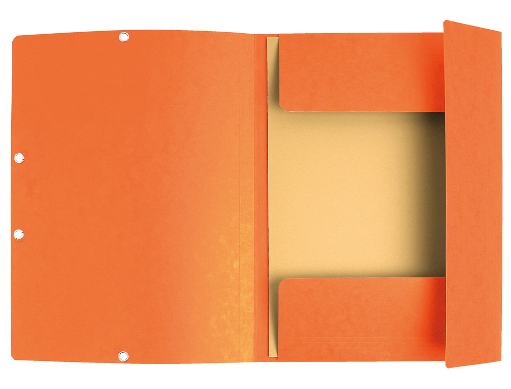 CHEMISE EXACOMPTA 3 RABATS CARTE LUSTREE 355GR A4        FERMETURE ELASTIQUE ETIQUETTE COLORIS ORANGE LOT 10 UNITES