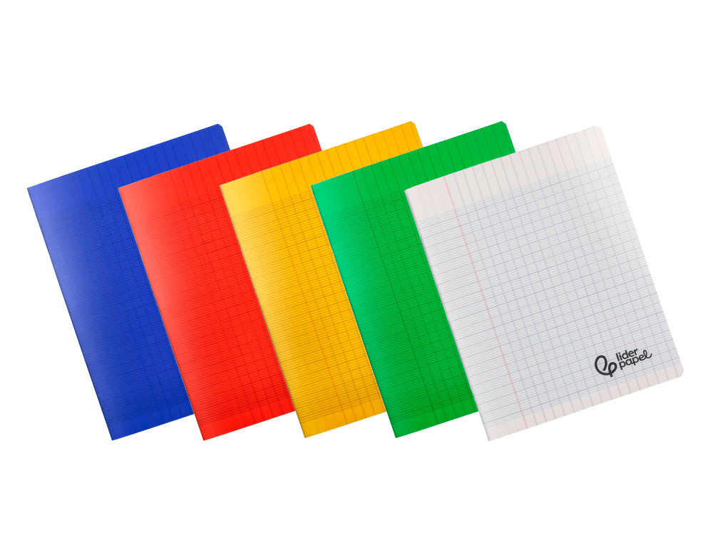 CAHIER PIQURE LIDERPAPEL COUVERTURE PP 170X220MM 96P   SEYES COLORIS ASSORTIS LOT 10 UNITES