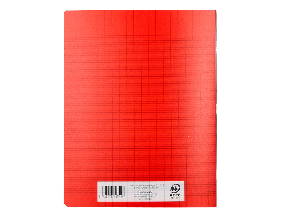 CAHIER PIQURE LIDERPAPEL COUVERTURE PP 170X220MM 96P   SEYES COLORIS ASSORTIS LOT 10 UNITES
