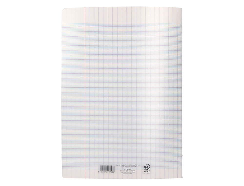 CAHIER PIQURE LIDERPAPEL COUVERTURE PP 210X297MM 96P   SEYES INCOLORE