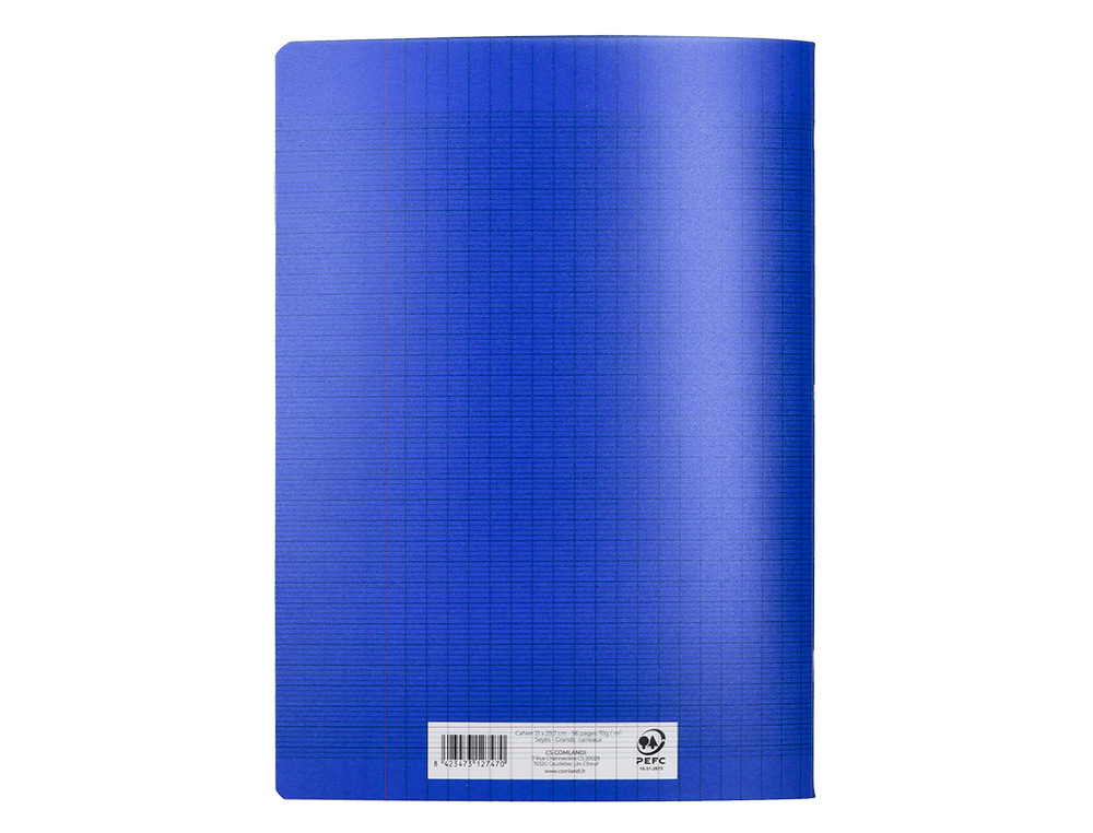 CAHIER PIQURE LIDERPAPEL COUVERTURE PP 240X320MM 48P   SEYES COLORIS BLEU