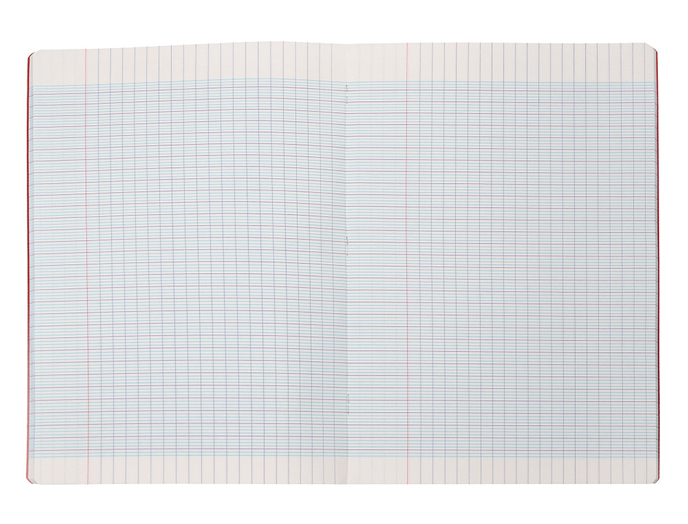 CAHIER PIQURE LIDERPAPEL COUVERTURE PP 240X320MM 48P   SEYES COLORIS ROUGE