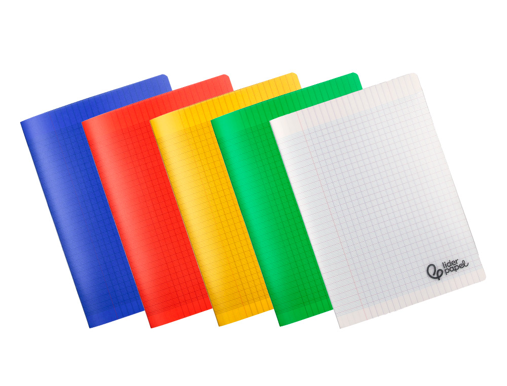CAHIER PIQURE LIDERPAPEL COUVERTURE PP 240X320MM 96P   SEYES COLORIS ASSORTIS LOT 10 UNITES