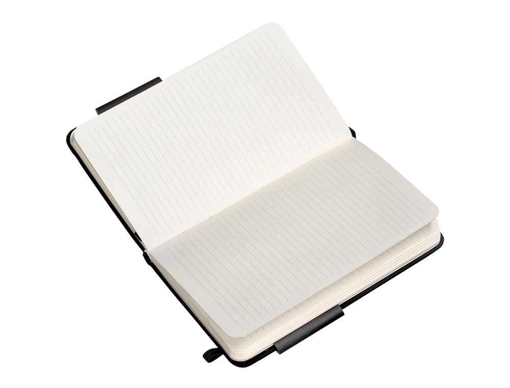 CARNET FERMETURE ELASTIQUE ANTARTIK NOTES COUVERTURE     RIGIDE A6 LIGNE 100 FEUILLES  80GR FSC COLORIS NOIR