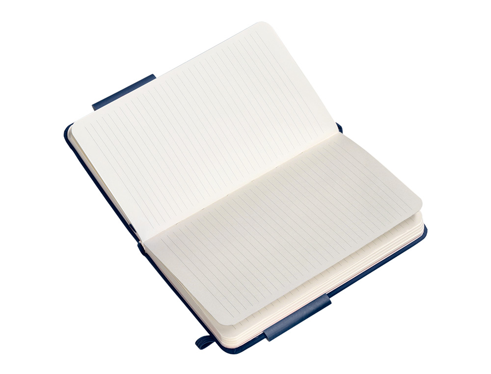 CARNET FERMETURE ELASTIQUE ANTARTIK NOTES COUVERTURE     RIGIDE A6 LIGNE 100 FEUILLES  80GR FSC COLORIS BLEU MARINE