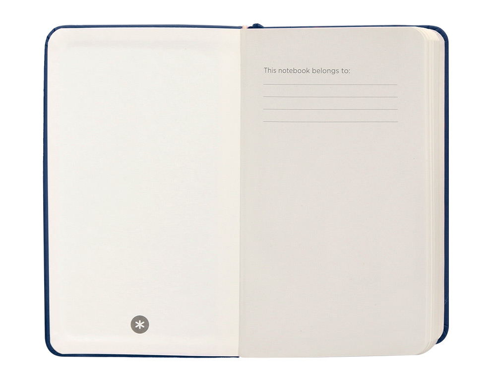 CARNET FERMETURE ELASTIQUE ANTARTIK NOTES COUVERTURE     RIGIDE A6 LIGNE 100 FEUILLES  80GR FSC COLORIS BLEU MARINE