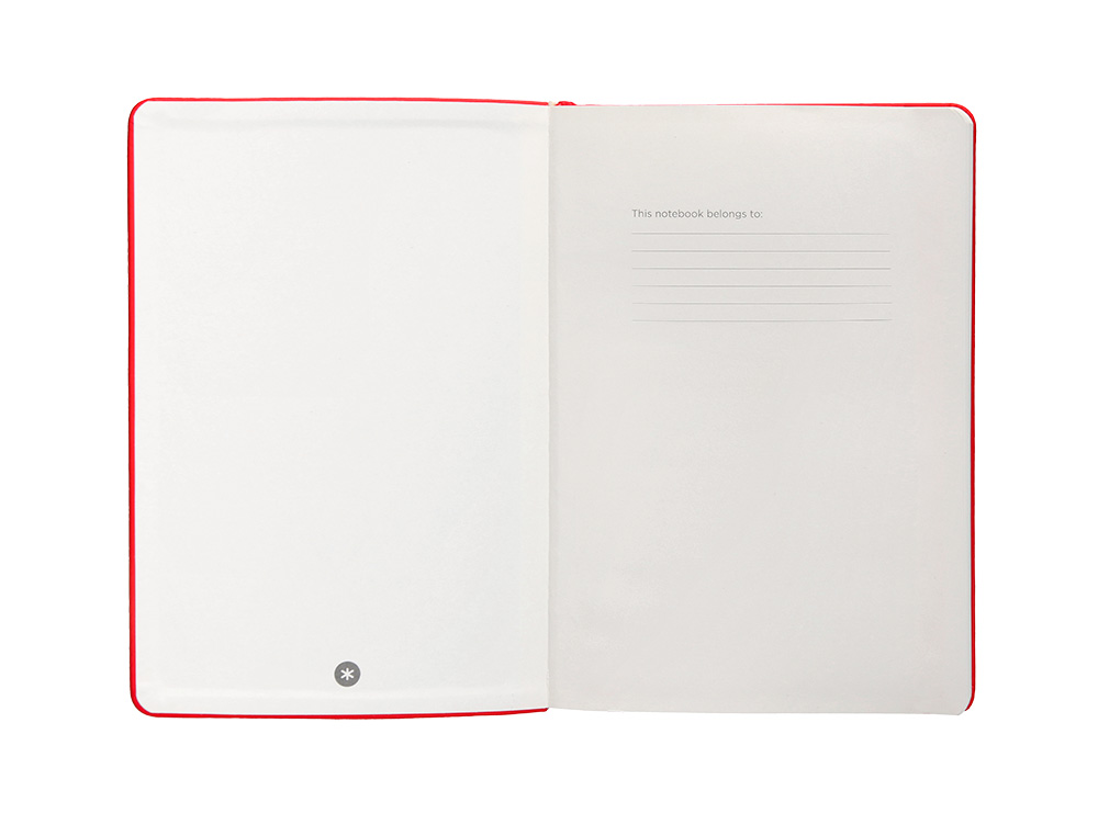CARNET FERMETURE ELASTIQUE ANTARTIK NOTES COUVERTURE     RIGIDE A4 LIGNE 100 FEUILLES  80GR FSC COLORIS ROUGE