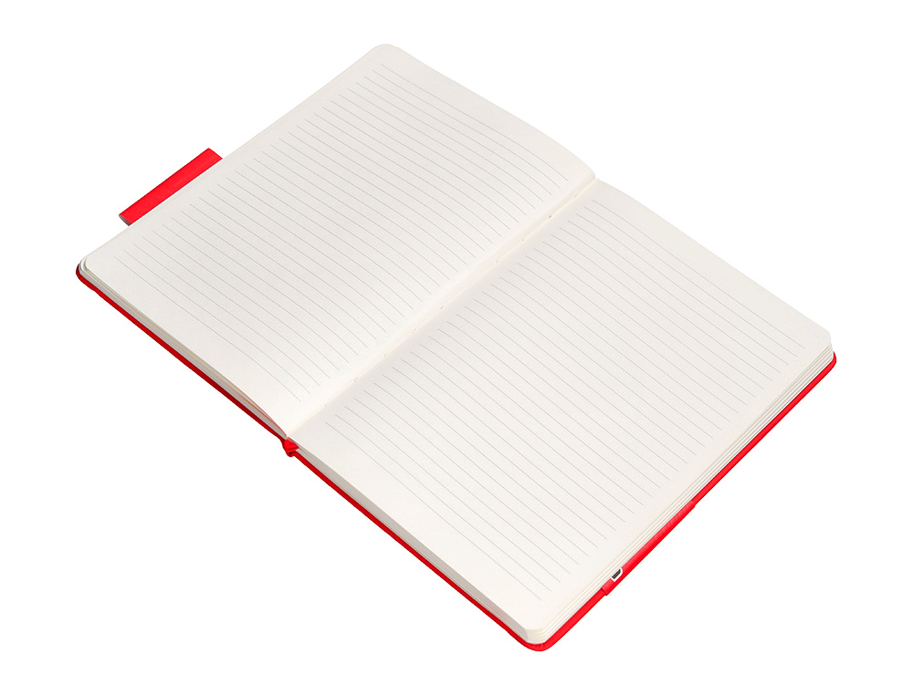 CARNET FERMETURE ELASTIQUE ANTARTIK NOTES COUVERTURE     RIGIDE A4 LIGNE 100 FEUILLES  80GR FSC COLORIS ROUGE