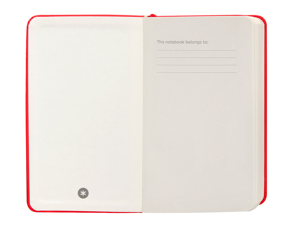 CARNET FERMETURE ELASTIQUE ANTARTIK NOTES COUVERTURE RIGIDE A6 PAPIER UNI IVOIRE 100 FEUILLES 80GR FSC COLORIS ROUGE