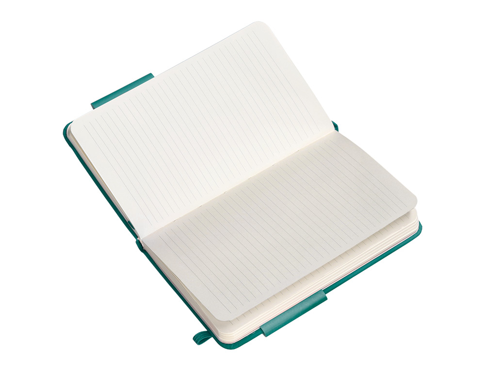 CARNET FERMETURE ELASTIQUE ANTARTIK NOTES COUVERTURE RIGIDE A6 LIGNE 100 FEUILLES 80GR FSC COLORIS VERT PAON