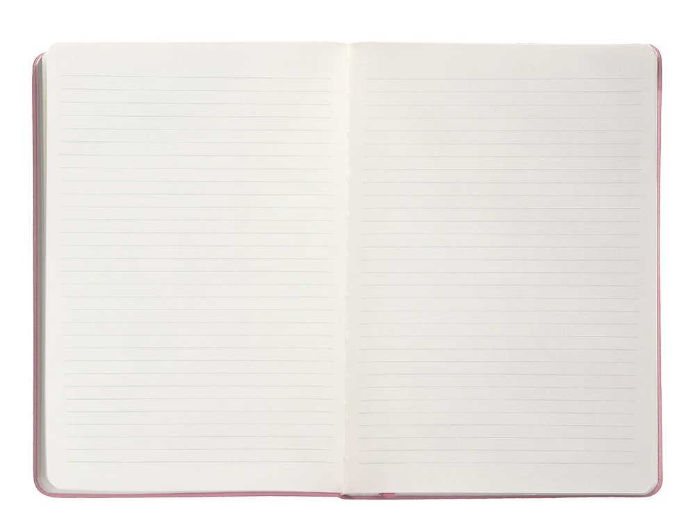 CARNET FERMETURE ELASTIQUE ANTARTIK NOTES COUVERTURE RIGIDE A5 LIGNE 100 FEUILLES 80GR FSC COLORIS ROSE PASTEL