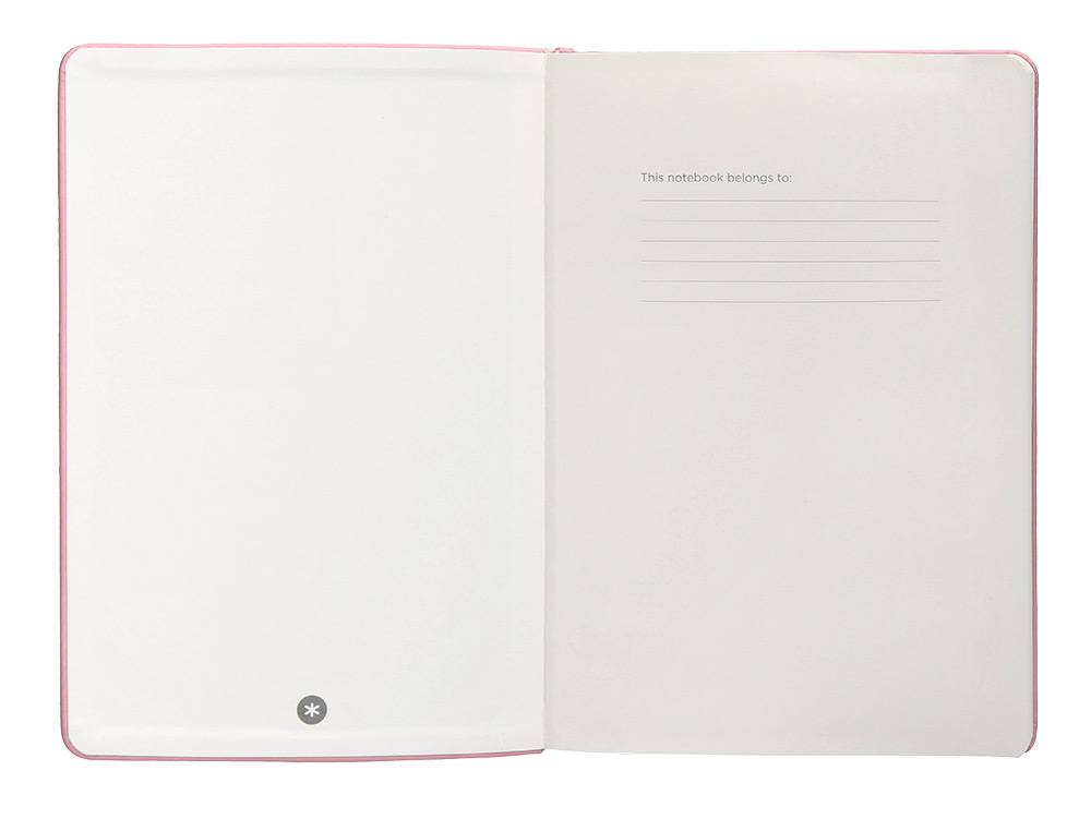 CARNET FERMETURE ELASTIQUE ANTARTIK NOTES COUVERTURE RIGIDE A5 LIGNE 100 FEUILLES 80GR FSC COLORIS ROSE PASTEL