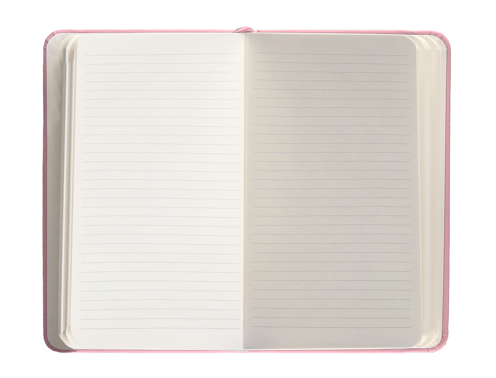CARNET FERMETURE ELASTIQUE ANTARTIK NOTES COUVERTURE     RIGIDE A6 LIGNE 100 FEUILLES  80GR FSC COLORIS ROSE PASTEL