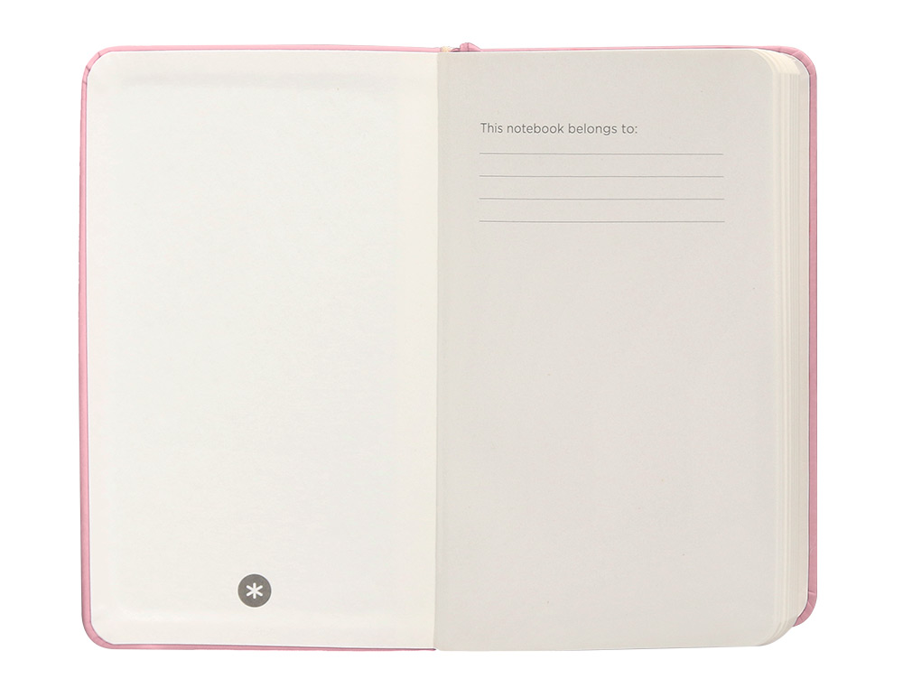 CARNET FERMETURE ELASTIQUE ANTARTIK NOTES COUVERTURE     RIGIDE A6 LIGNE 100 FEUILLES  80GR FSC COLORIS ROSE PASTEL