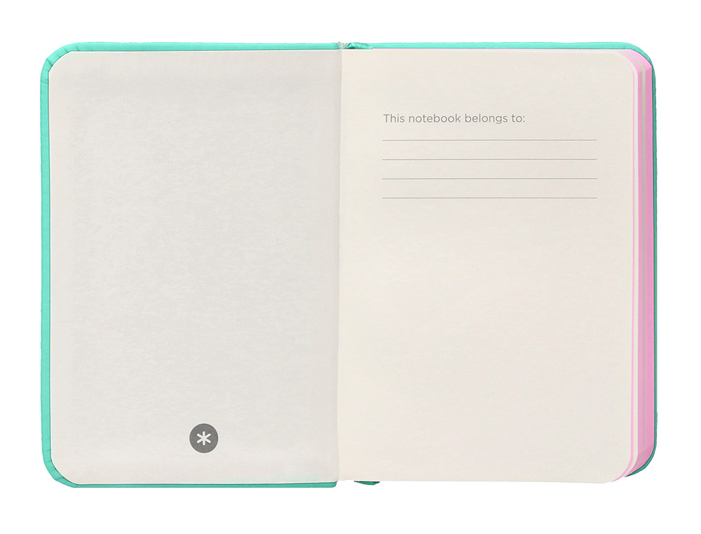 CARNET FERMETURE ELASTIQUE ROSE ANTARTIK NOTES COUVERTURE RIGIDE A7 PAPIER UNI IVOIRE 80 FEUILLES 80GR FSC TURQUOISE