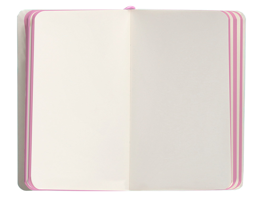 CARNET FERMETURE ELASTIQUE ROSE ANTARTIK NOTES COUVERTURE SOUPLE A6 PAPIER UNI IVOIRE 100 FEUILLES 80GR FSC TURQUOISE