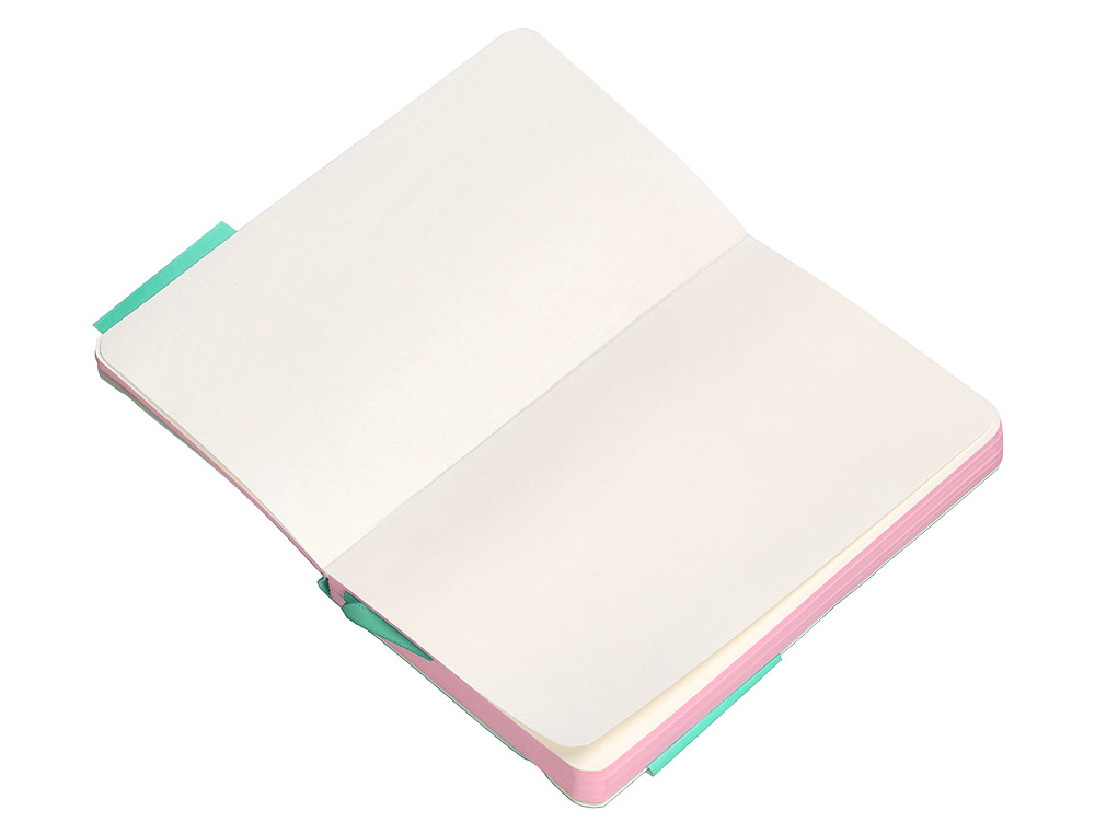 CARNET FERMETURE ELASTIQUE ROSE ANTARTIK NOTES COUVERTURE SOUPLE A6 PAPIER UNI IVOIRE 100 FEUILLES 80GR FSC TURQUOISE