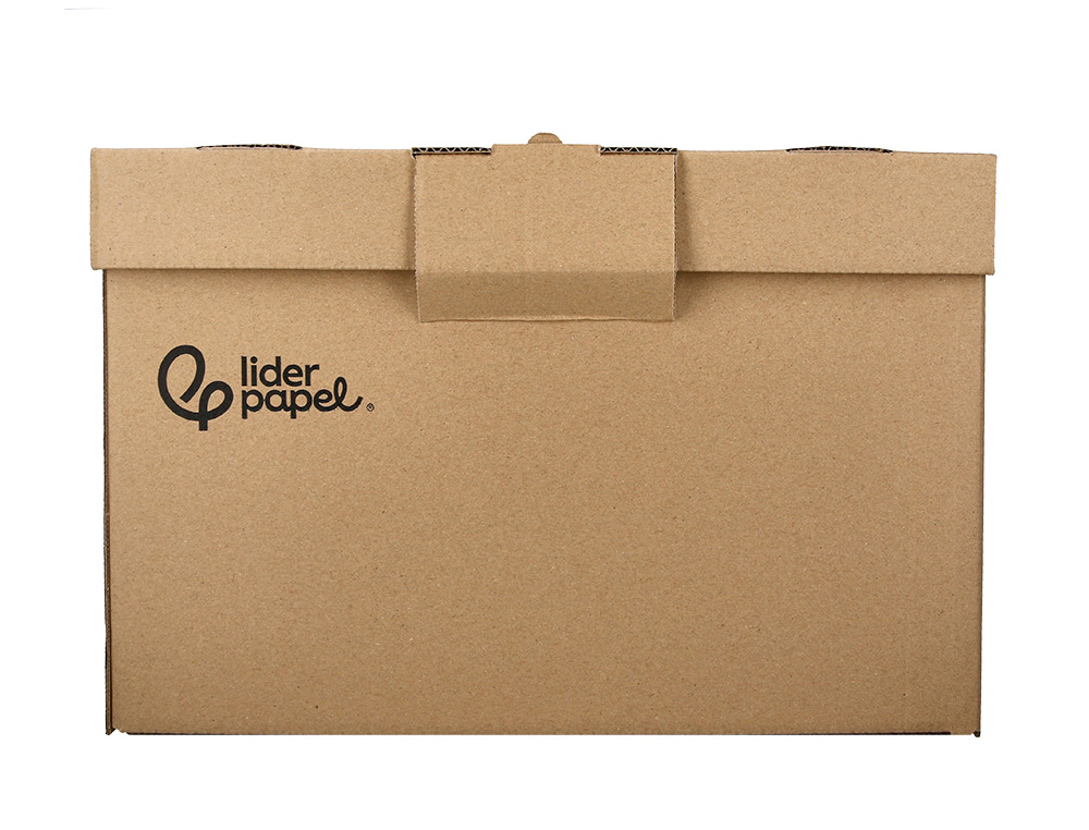 CONTAINER A ARCHIVES LIDERPAPEL CARTON MONTAGE AUTOMATIQUE POUR 3 BOITES FORMAT A4+ / 3 CLASSEURS A-Z 387X333X260MM