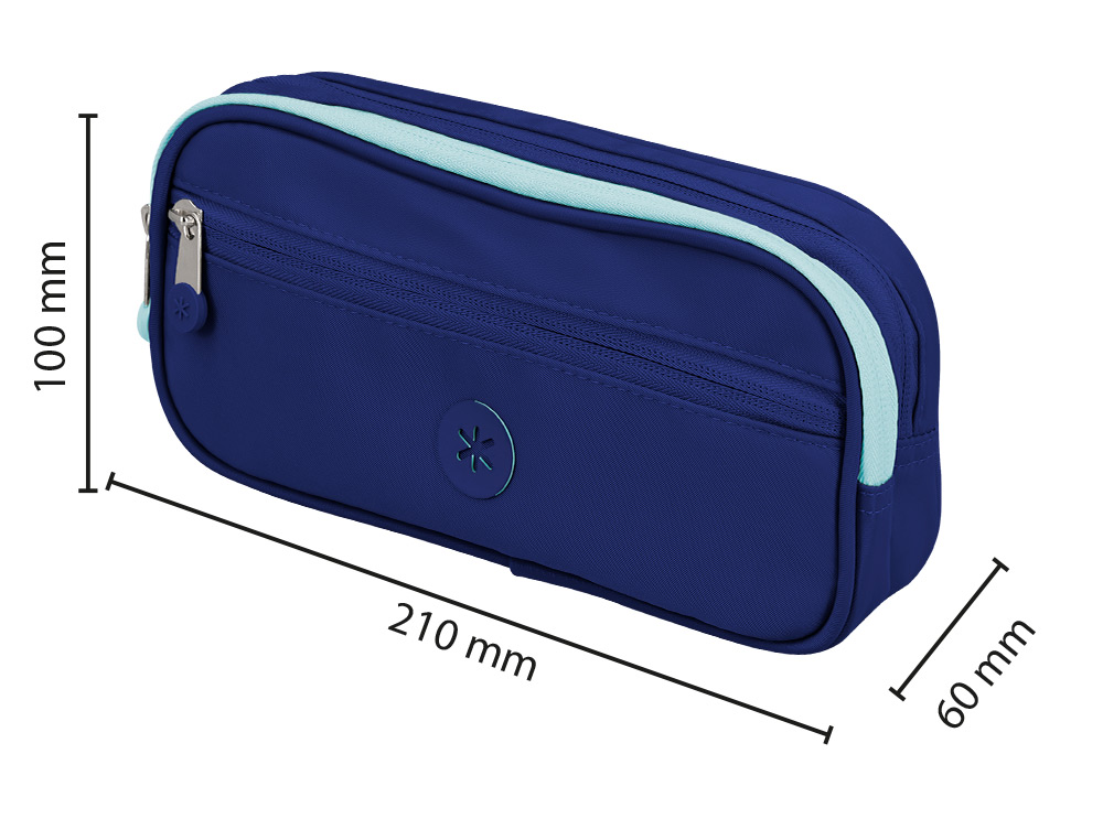 FOURRE-TOUT ANTARTIK RECTANGULAIRE 2 COMPARTIMENTS MODELE FUSION FLEX 100X60X220MM COLORIS BLEU
