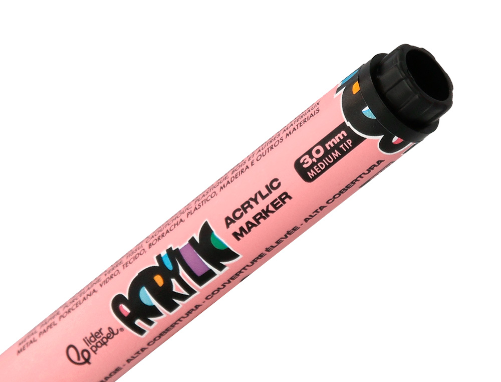MARQUEUR LIDERPAPEL ACRYLIQUE BASE EAU TOUS SUPPORT POINTE RONDE 3MM COLORIS PASTELS ASSORTIS BOITE 8 UNITES