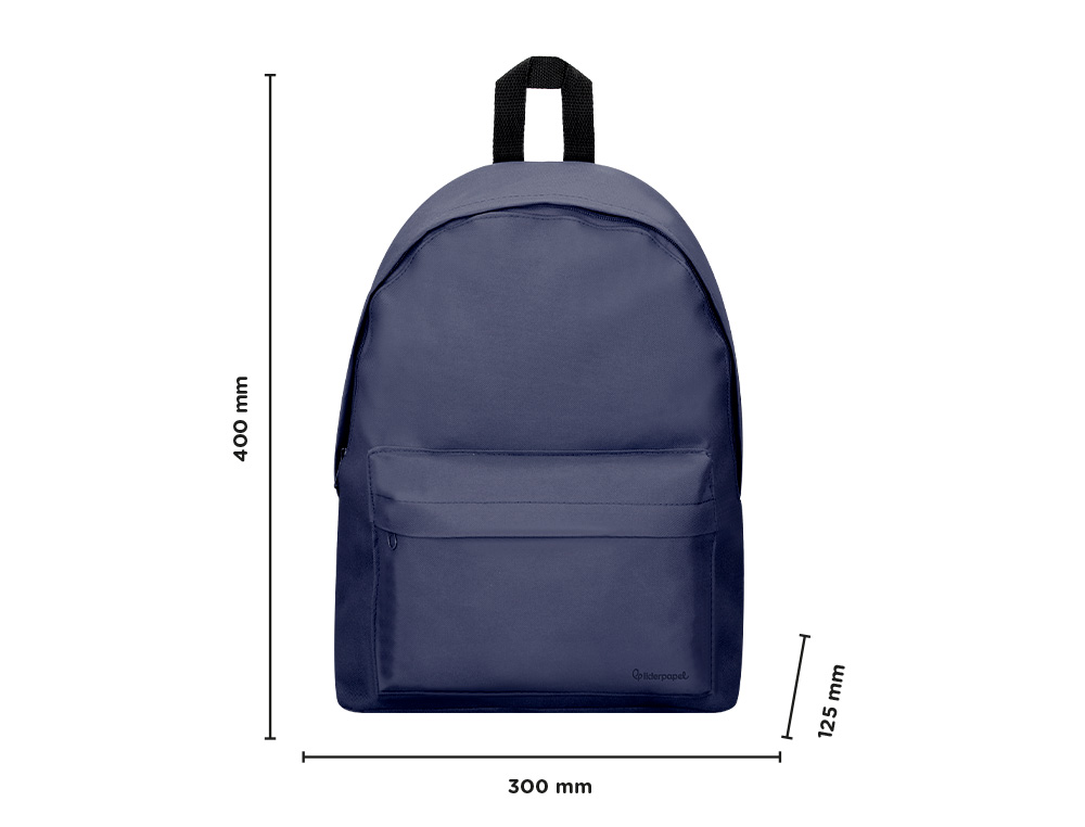 SAC A DOS LIDERPAPEL 1 COMPARTIMENT 40X12,5X30 CM COLORIS BLEU MARINE