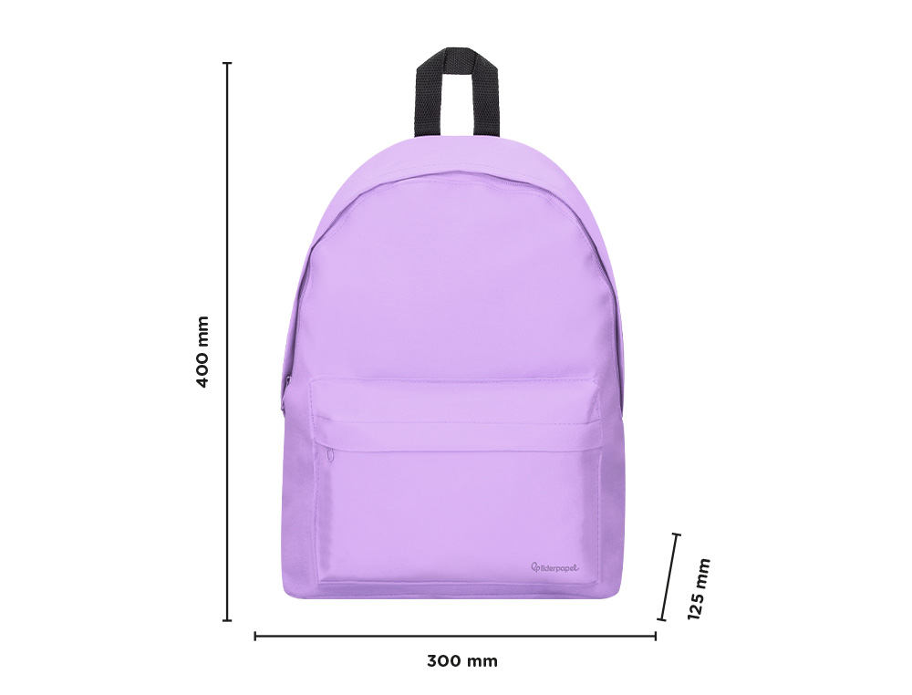 SAC A DOS LIDERPAPEL 1 COMPARTIMENT 40X12,5X30CM     COLORIS LILAS