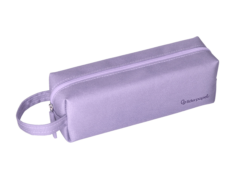 FOURRE-TOUT LIDERPAPEL 1 COMPARTIMENT AVEC ANSE 21X7CM COLORIS LILAS