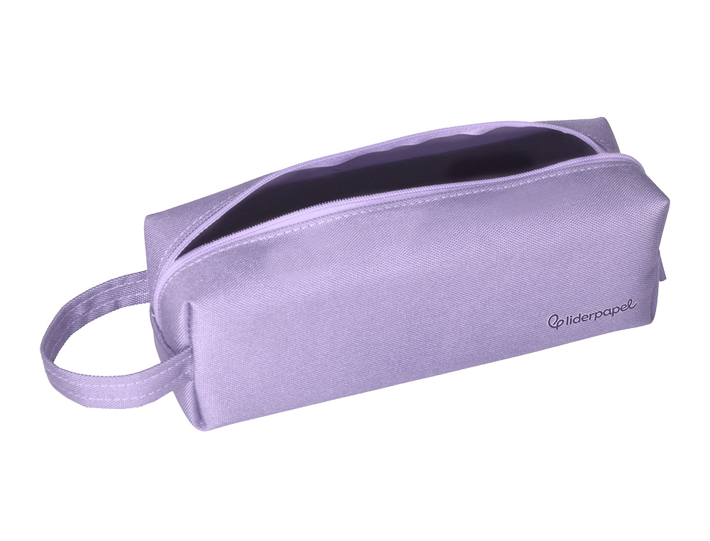 FOURRE-TOUT LIDERPAPEL 1 COMPARTIMENT AVEC ANSE 21X7CM COLORIS LILAS