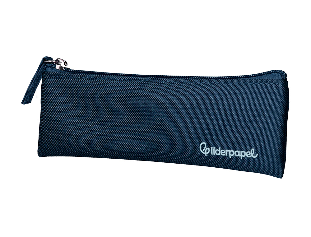 FOURRE-TOUT LIDERPAPEL PLAT MINCE 1 COMPARTIMENT 20X6CM COLORIS BLEU MARINE