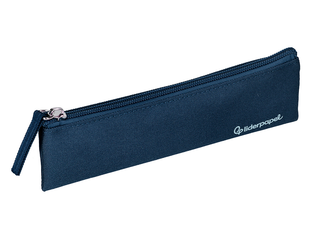 FOURRE-TOUT LIDERPAPEL PLAT MINCE 1 COMPARTIMENT 20X6CM COLORIS BLEU MARINE