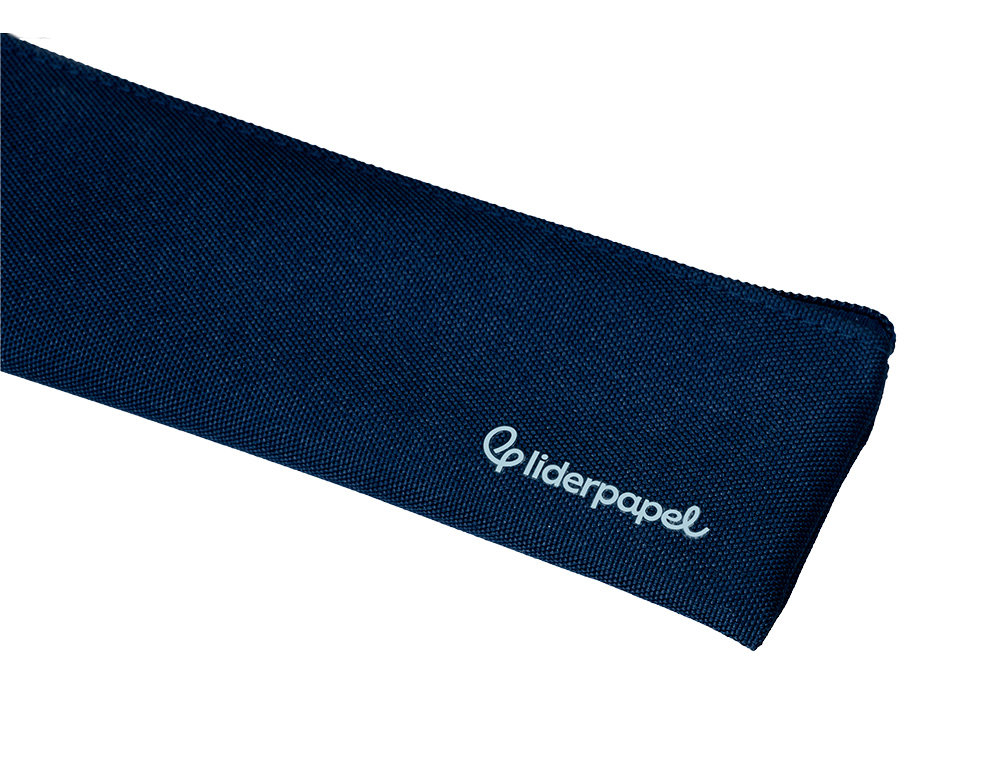 FOURRE-TOUT LIDERPAPEL PLAT MINCE 1 COMPARTIMENT 20X6CM COLORIS BLEU MARINE