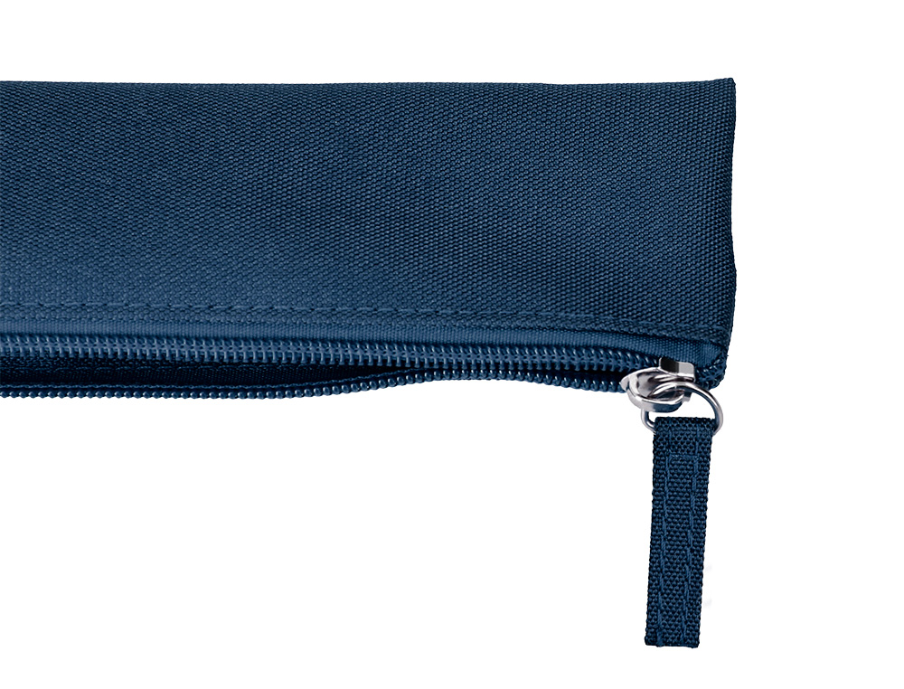 FOURRE-TOUT LIDERPAPEL PLAT MINCE 1 COMPARTIMENT 20X6CM COLORIS BLEU MARINE