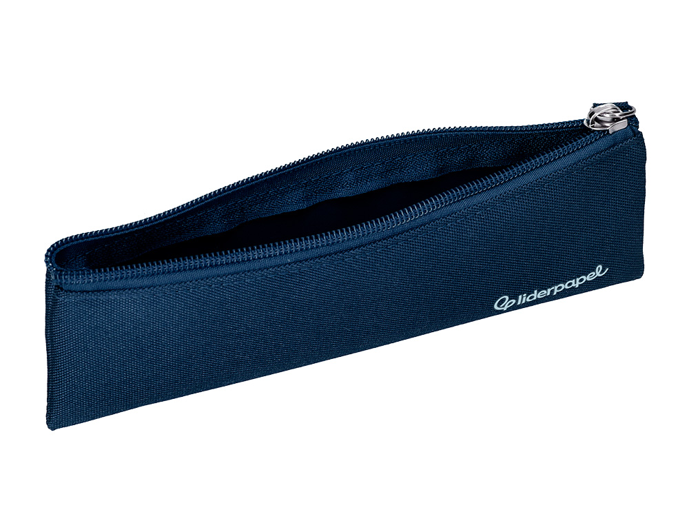 FOURRE-TOUT LIDERPAPEL PLAT MINCE 1 COMPARTIMENT 20X6CM COLORIS BLEU MARINE