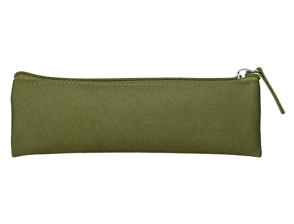 FOURRE-TOUT LIDERPAPEL PLAT MINCE 1 COMPARTIMENT 20X6CM   COLORIS VERT MILITAIRE