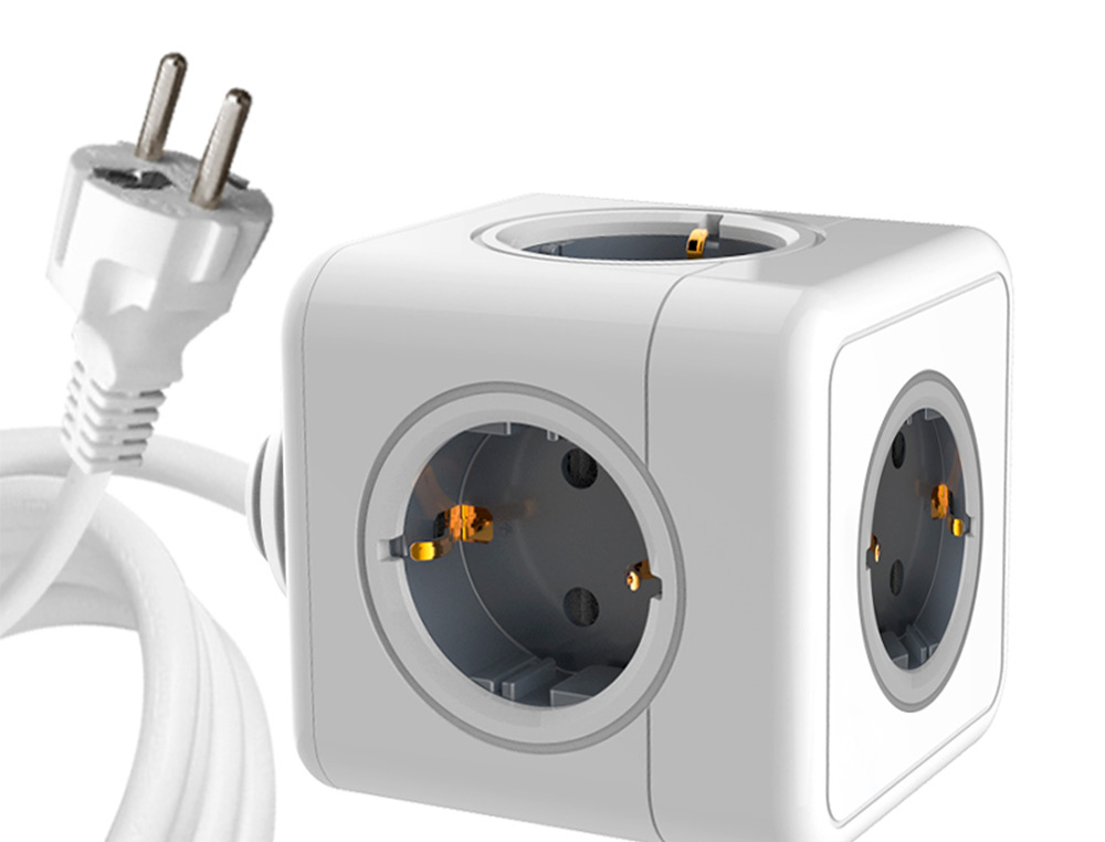 MULTIPRISE Q-CONNECT POWER CUBE 5 EN 1 CABLE 1,4M 5 PRISES COURANT 75X75X112 MM